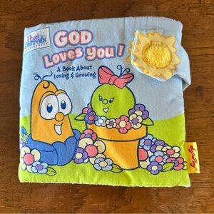 Peas & Carrots VeggieTales 2004 SoftPlay Soft Book “God Loves You!”